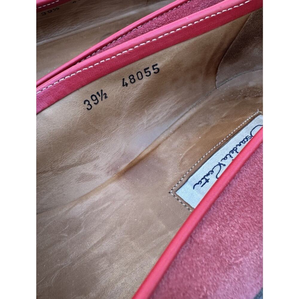 Oscar de la Renta red suede loafers Women’s Size 39.5 - Picture 9 of 15